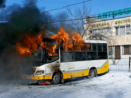 В Щучинске на автовокзале сгорел автобус