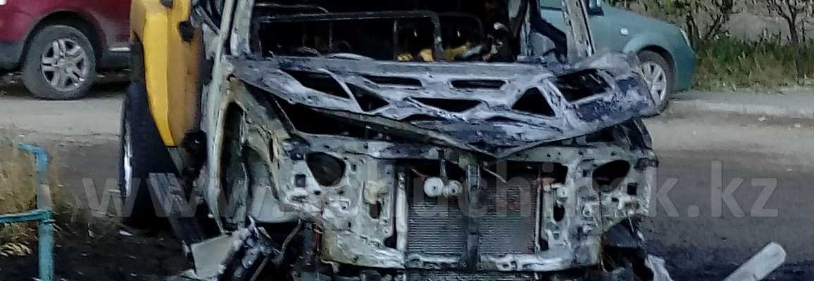 У жительницы Щучинска сгорела машина