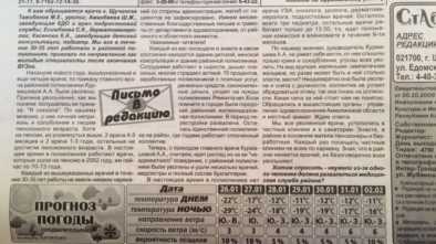 Открытое письмо врачей Щучинска  в газету "Луч"