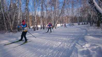 В Щучинске прошли соревнования по лыжным гонкам