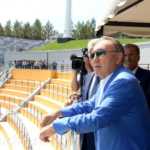 Президент Нурсултан Назарбаев посетил Щучинск и дал старт работе комплекса лыжных трамплинов К90 и К125 «Центра олимпийской подготовки по лыжным видам спорта»