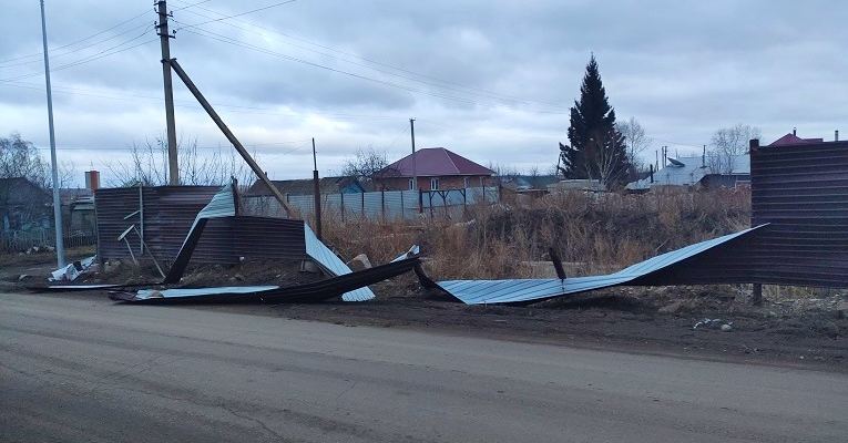 Последствия урагана в Щучинске