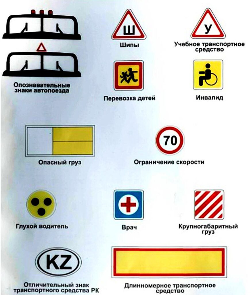 ОПОЗНАВАТЕЛЬНЫЕ И ИНЫЕ ЗНАКИ ПДД РК 2023 Правила дорожного движения Республики Казахстан актуальные на 2023 год